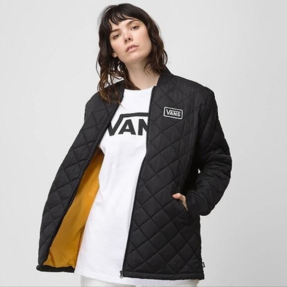 Vans Boom Boom Bomber Jacket Black Size L - Picture 1 of 9